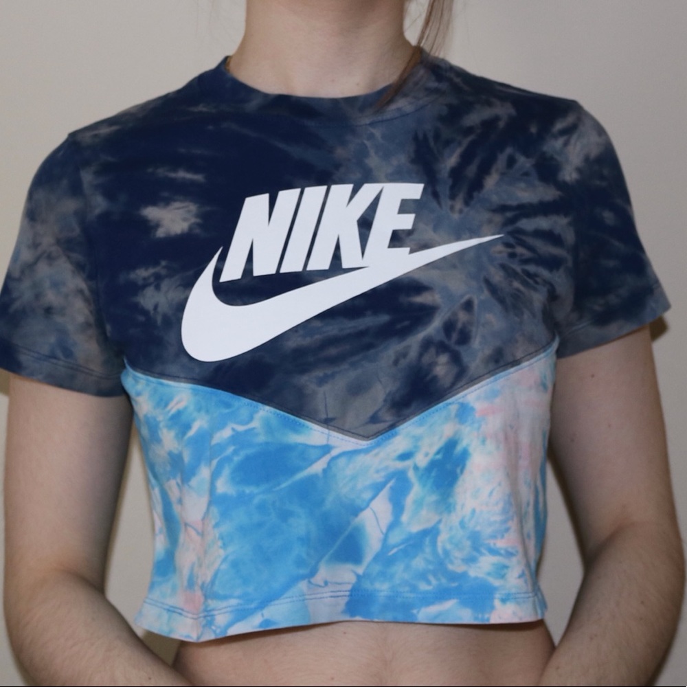 Bleached Nike Crop Top